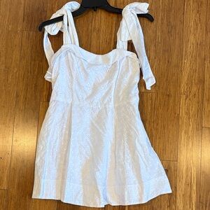 Miami White Eyelet Tie-Strap Blouse